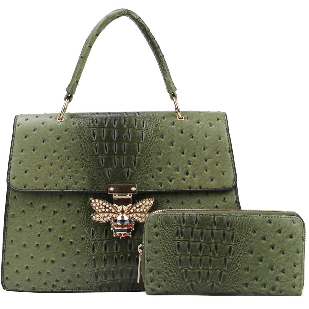 Olive Beauty Bee Handbag